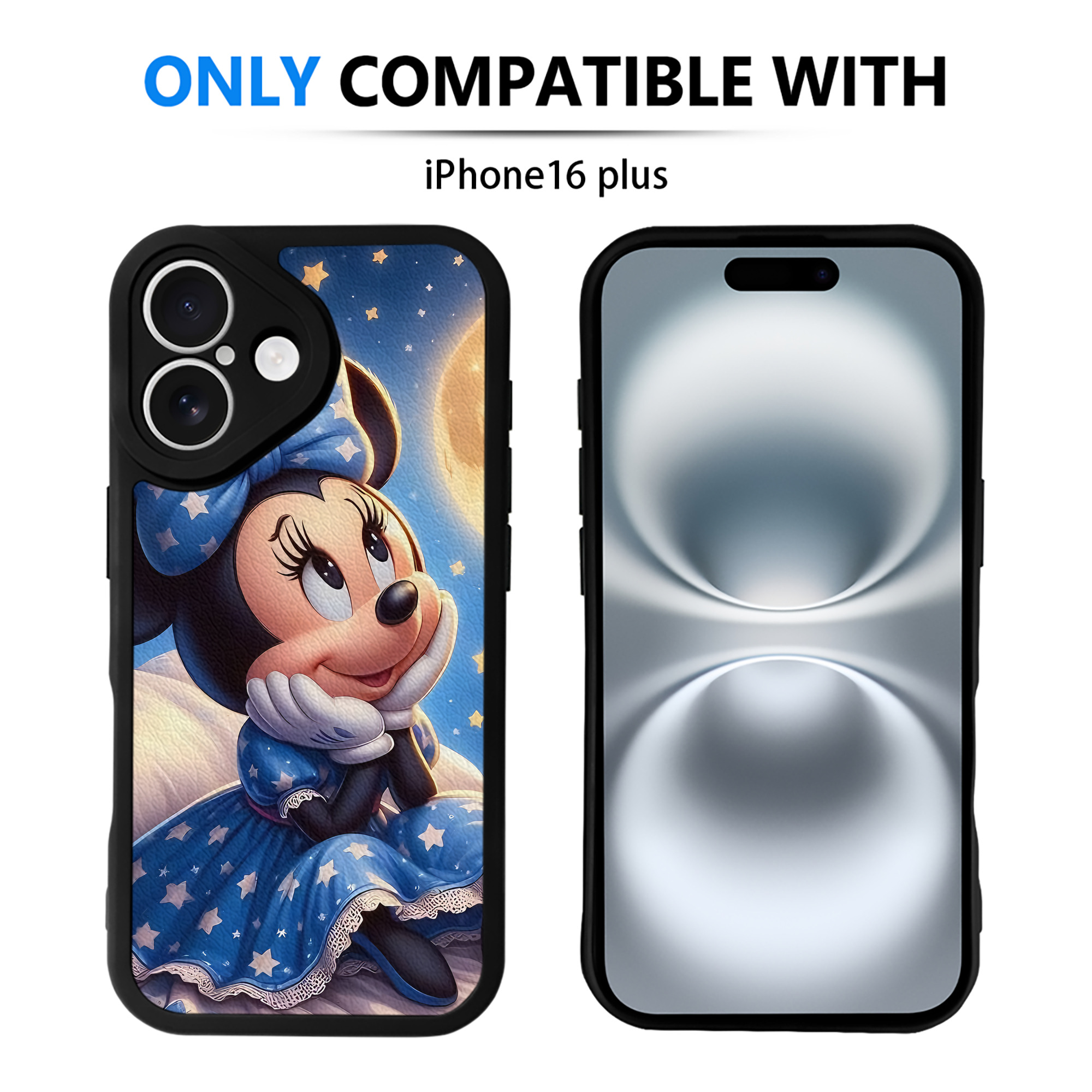 （画像用） ミッキーマウス Mickey Mouse 【iPhone 16シリーズ対応】シリコンスマホケース（レザー調） 材質：シリコン